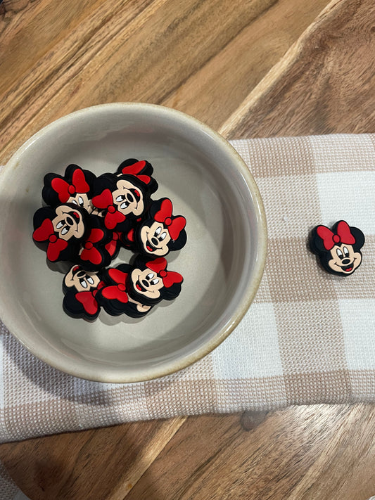 Silicone Focal Bead - 8 Minnie head