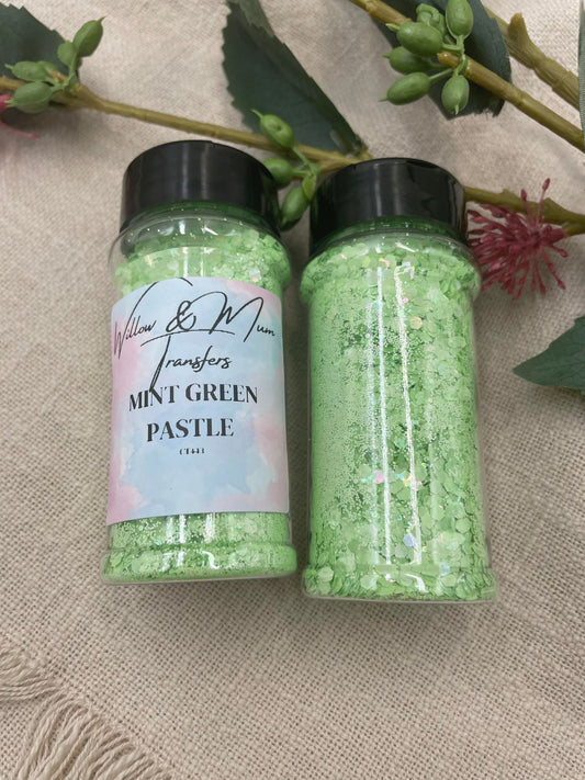 Glitter - MINT GREEN - Pastel