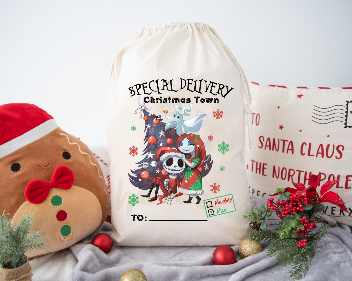 PRE-ORDER - Heat Transfers - Christmas Sack - Skeleton