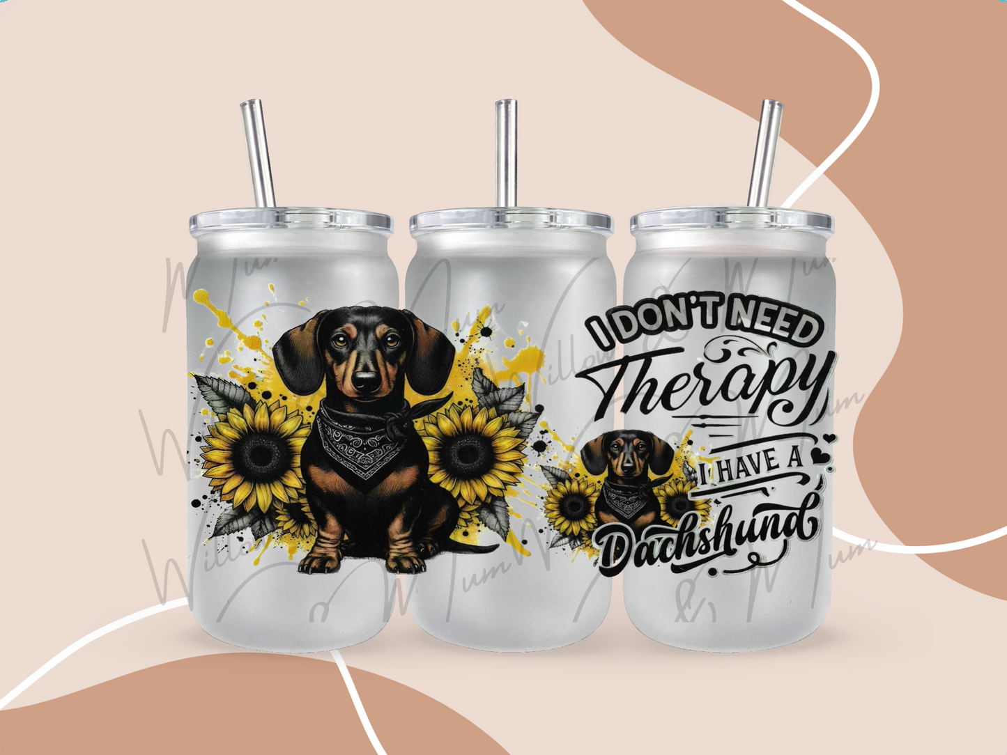 UV DTF 16OZ WRAP - ANIMALS 82 - Dachshund Therapy