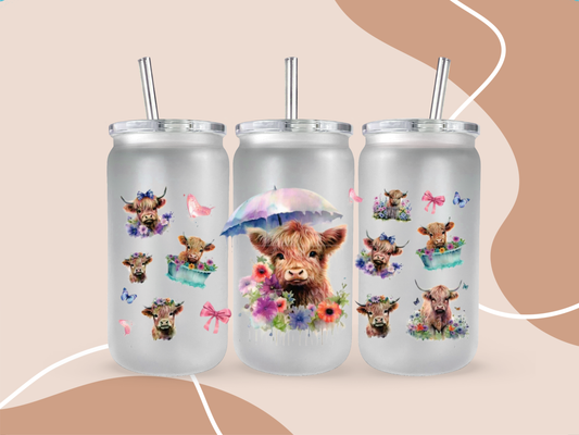 UV DTF 16OZ WRAP - Animals cows 2