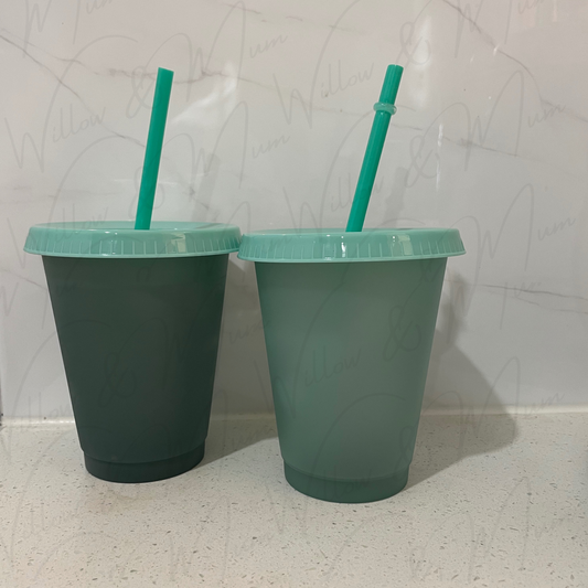 16oz | Colour Changing Cold Cup Dark Green - Blanks