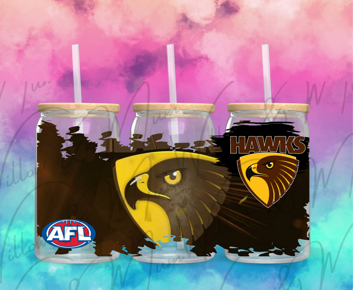 UV DTF 16OZ WRAP - AFL Hawks