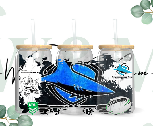 UV DTF 16OZ WRAP - NRL - Sharks