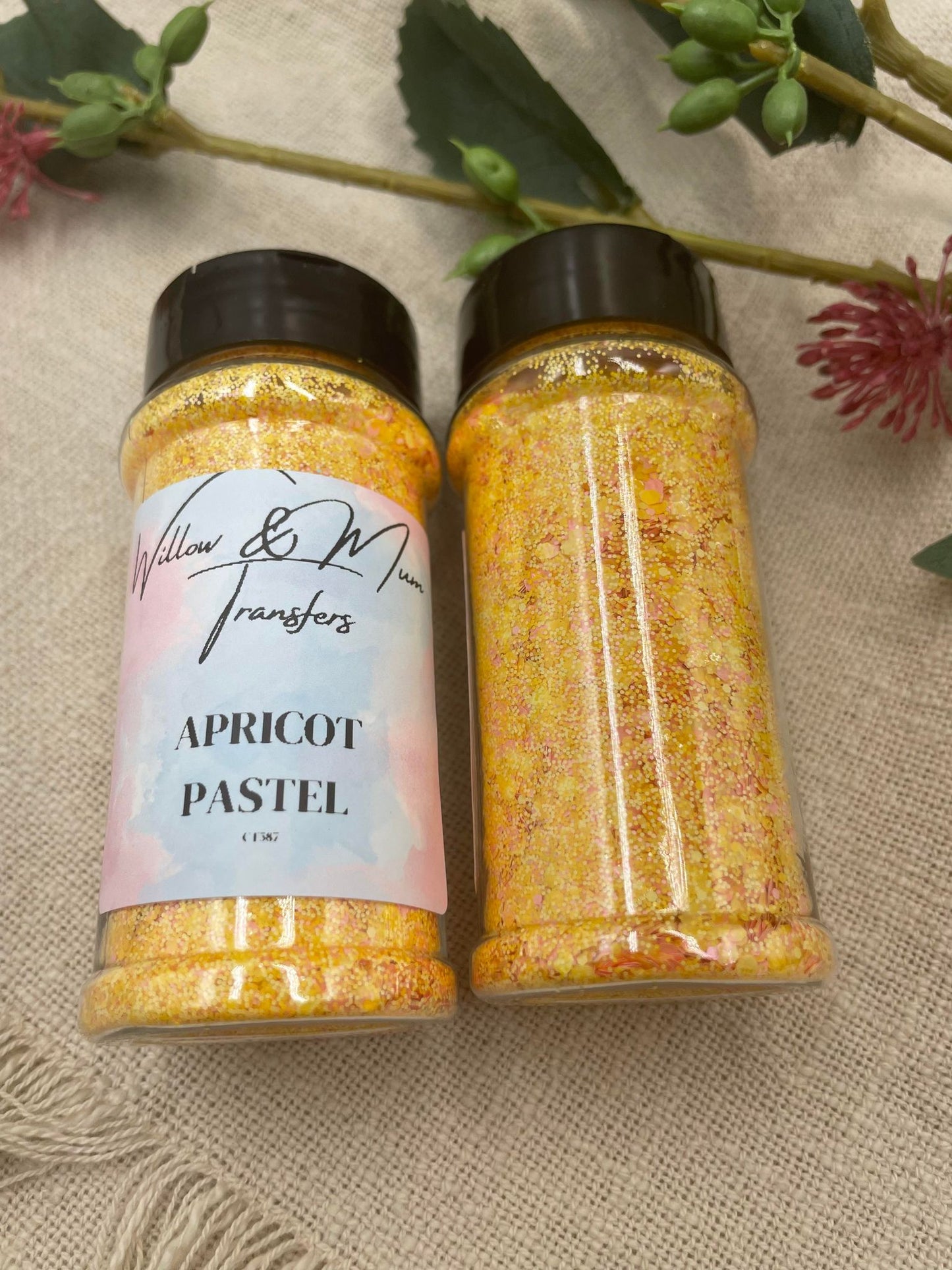 Glitter - APRICOT - Pastel