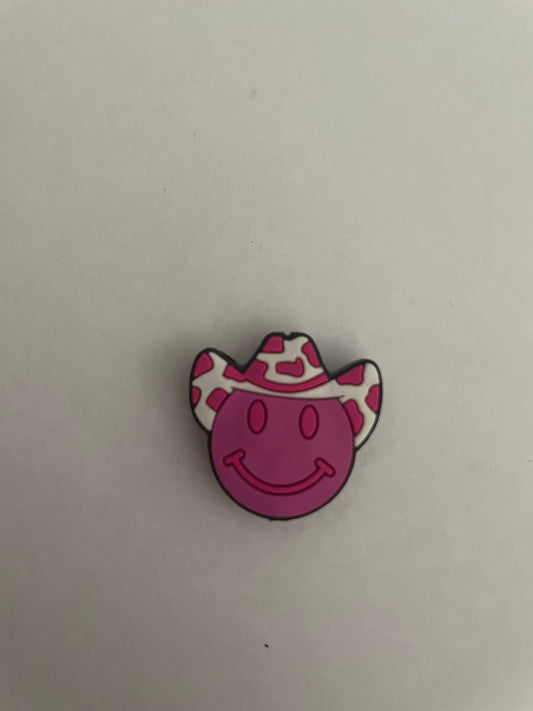 Silicone Focal Bead - SMILE COWBOY HAT 156