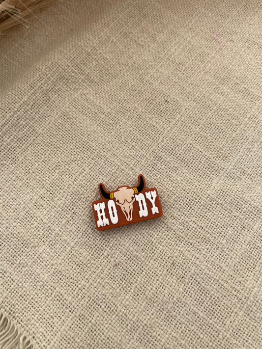 Silicone Focal Bead - 17 Howdy cow