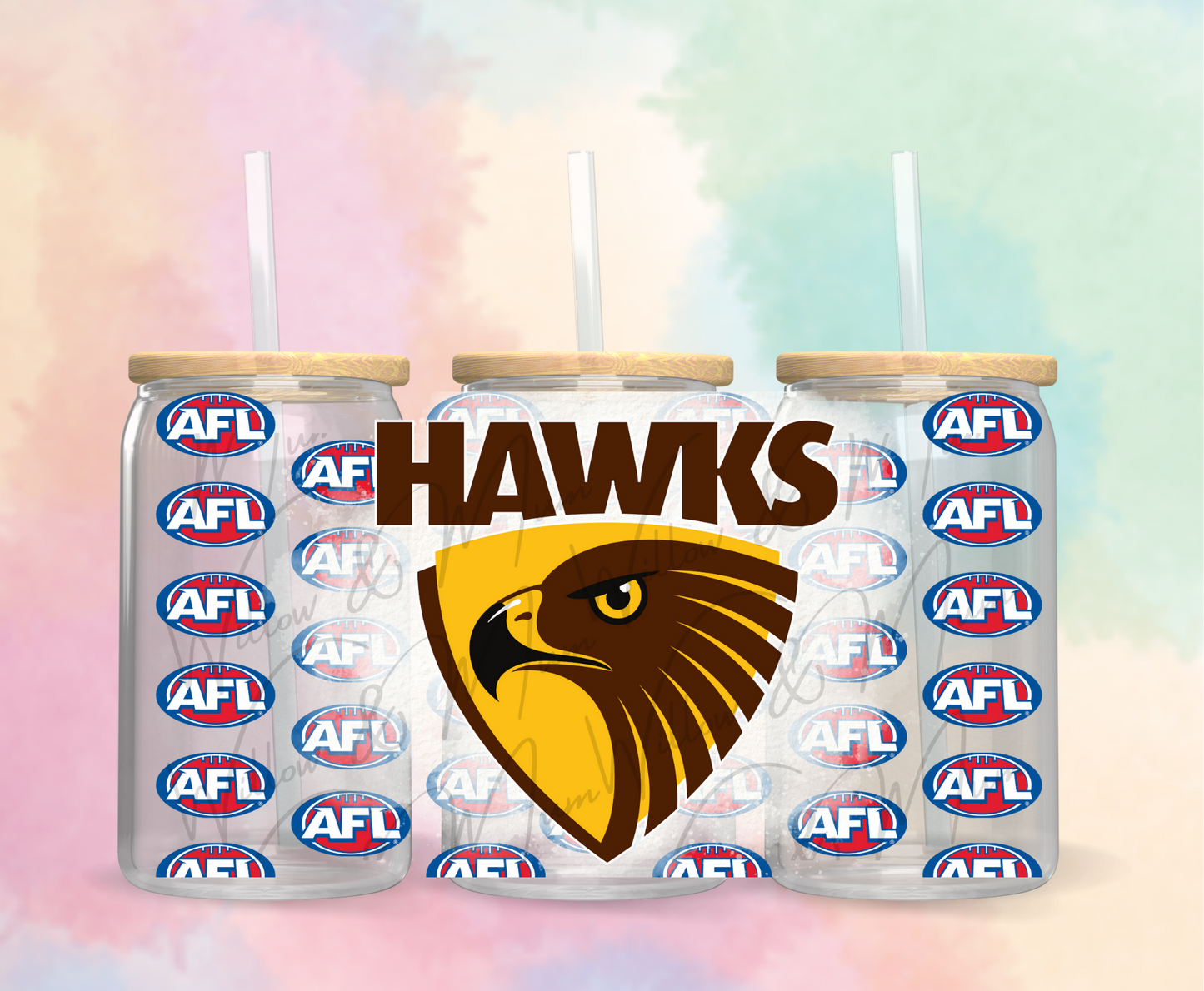 UV DTF 16OZ WRAP - AFL - HAWKS D2