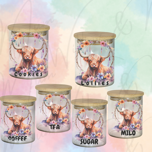 Canister decals -  10 Hippy Cow Bundle