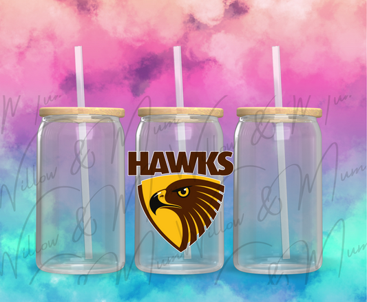 UV DTF Decals - AFL - Hawks