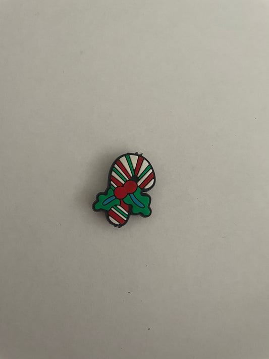 Silicone Focal Bead - CANDYCANE 45