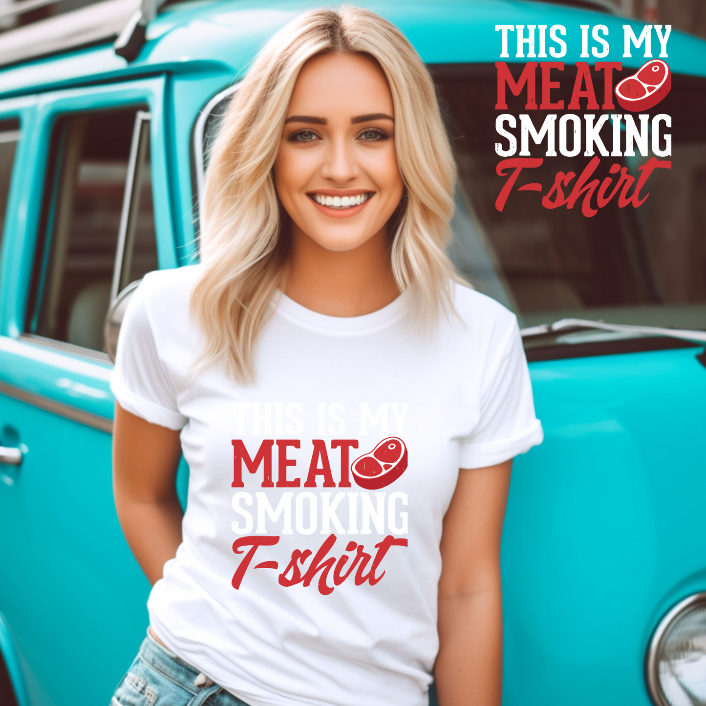 Heat Transfers - Meat Smoking T-Shirt - 91