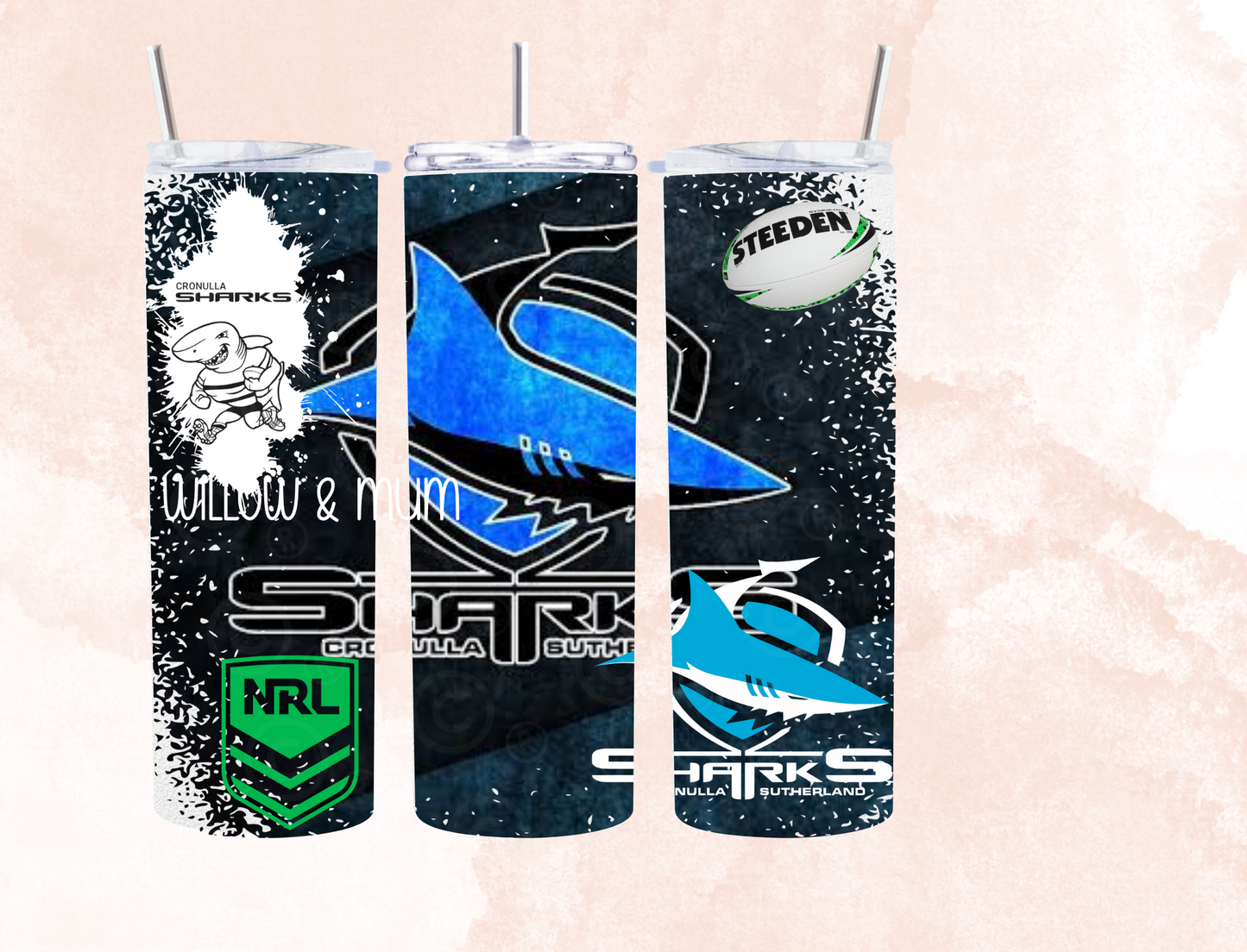 UV DTF 20oz NRL - Sharks